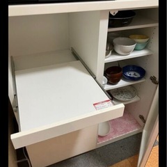 受け渡し予定者決定🙇レンジ台　炊飯器収納　食器棚の画像
