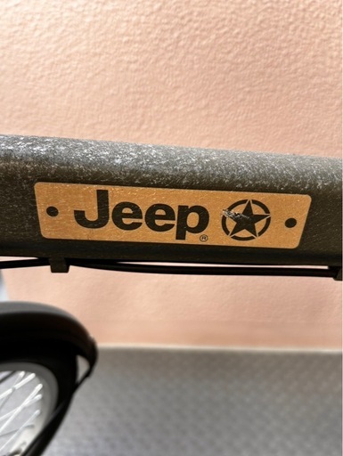 ジープ　折り畳み自転車　カゴ付き　20インチ  カーキ