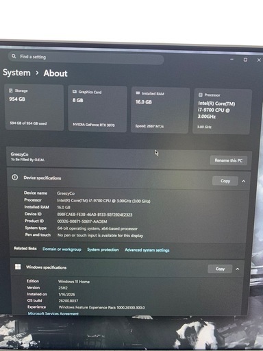 RTX3070搭載 ゲーミングPCフルセット すぐ使えます
