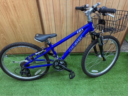 4/4 
浅草橋　美品 24インチ LOUIS GARNEAU J24 21段変速 子供用MTB ブルー ルイガノ 
