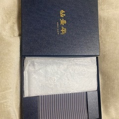 新品仙台平 長財布入&名刺入セット紳士用ギフトボックス配達可の画像