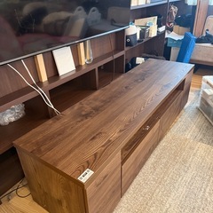 TV台_ブラウン木目調ウッドの画像