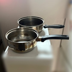 ステンレス鍋×2の画像