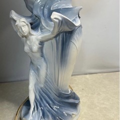 陶器製 アンティーク レトロ 人形 ランプ スタンドランプの画像