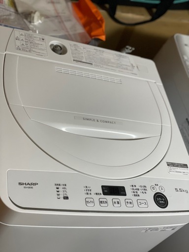 送料・設置込み可?表示価格より10%OFF?洗濯機　5.5kg  SHARP 2021年【分解クリーニング済み】