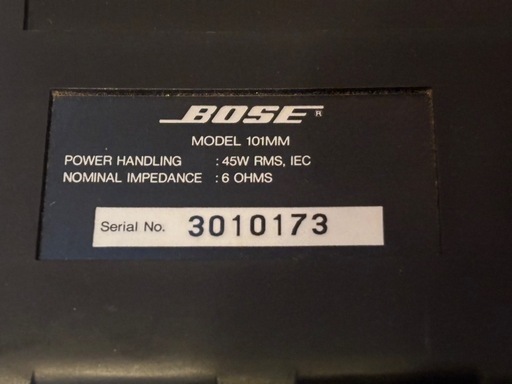 BOSE BOSE 101MM パッシブスピーカー 2台セット