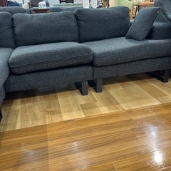 【トレファク神戸南店】カウチソファー　グレーです‼︎【取りに来られる方限定】 の画像