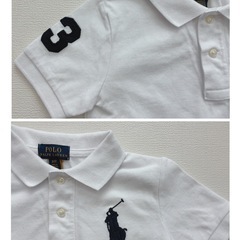 ポロ ラルフローレン ビックポニー ホワイト ポロシャツ 3T 90-100cmの画像