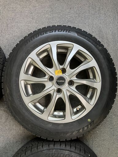 【T00076】　タンク　165/65R14　14インチホイール＆スタッドレスタイヤ4本セット（ブリヂストン　VRX2）