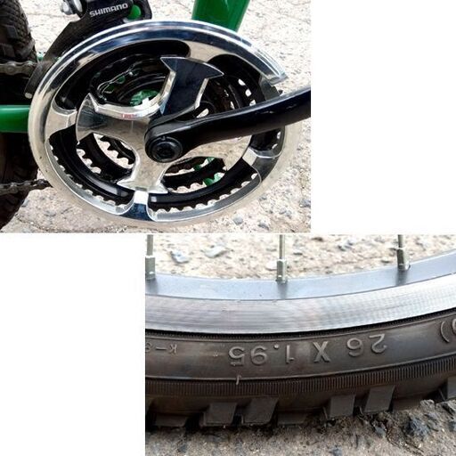 Galaxy Folding 26インチ 折り畳み自転車 3×6 18段変速 グリーン系 マウンテンバイク W・sus 札幌市 中央区 南12条