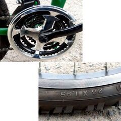 Galaxy Folding 26インチ 折り畳み自転車 3×6 18段変速 グリーン系 マウンテンバイク W・sus 札幌市 中央区 南12条の画像