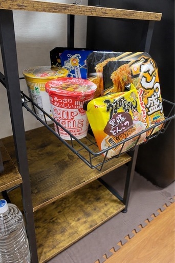 レンジラック キッチンラック レンジ台 コンセント付き 収納棚あり ヴィンテージ調