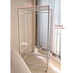 Francfranc ハンガーラック（ホワイト・キャスター付き）の画像