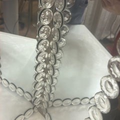 【美品】クリスタル装飾 卓上ミラー 三面鏡の画像