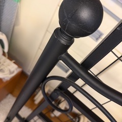 【受付終了しました】ベットフレーム　パイプベット黒の画像