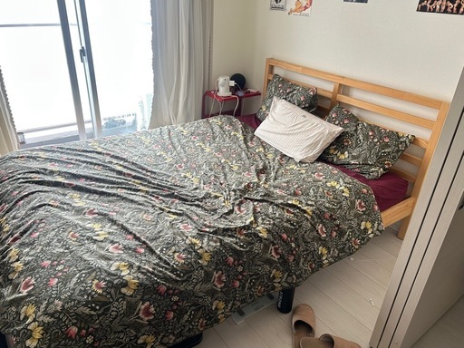 IKEA TARVA クイーンベッド＋マットレス（セット）売ります