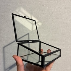 小物入れ　ガラス　ミラーの画像