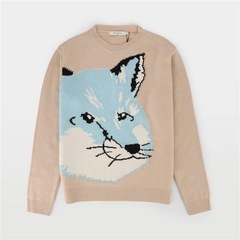 メゾンキツネ ニット ベージュ maison kitsune　の画像