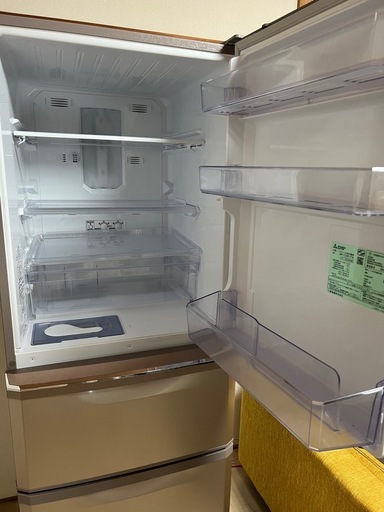 三菱 ノンフロン 冷凍冷蔵庫 335L 左開き　
