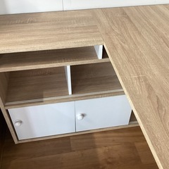 パソコンデスク&コーナーデスク【町田市再生家具】260023の画像