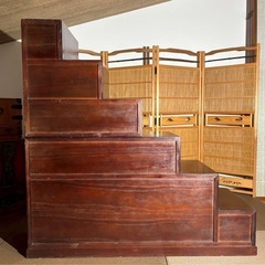 階段箪笥　6段　飾り金具　時代箪笥　伝統家具　和家具　和箪笥　民芸家具の画像