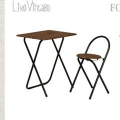 簡易デスク、椅子の画像