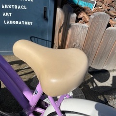 18インチ子供用自転車　パープル　ほぼ未使用の画像
