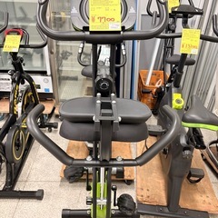 《リユースマン倉敷》折りたたみエアロバイク スピンバイク フィットネスバイク グリーン×ブラックの画像