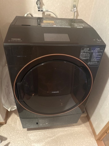 東芝 ZABOON TW-127X9L ドラム式洗濯乾燥機 12kg 乾燥付き 2021年製 動作良好