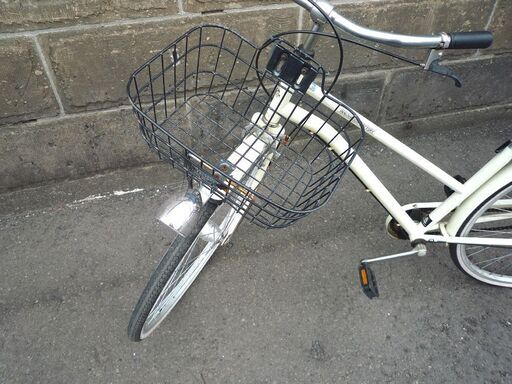 自転車 カゴ付き 27インチ シティサイクル 変速無し ベージュ 札幌市東区 新道東店