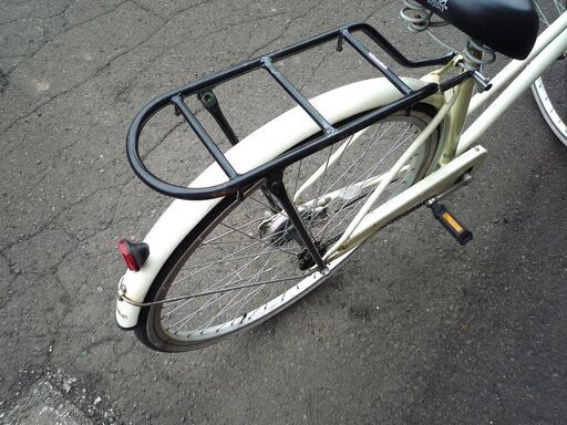 自転車 カゴ付き 27インチ シティサイクル 変速無し ベージュ 札幌市東 