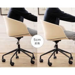 【受渡者決定】LOWYAガス圧昇降 キャスターチェアー 2脚 の画像