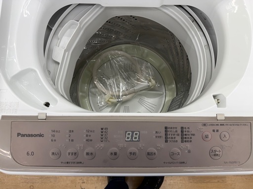 【ドリーム川西店御来店限定】☆ジモティー見たよ♪割引☆パナソニック　6kg 洗濯機　NA-F60PB15 2022年製／クリーニング済