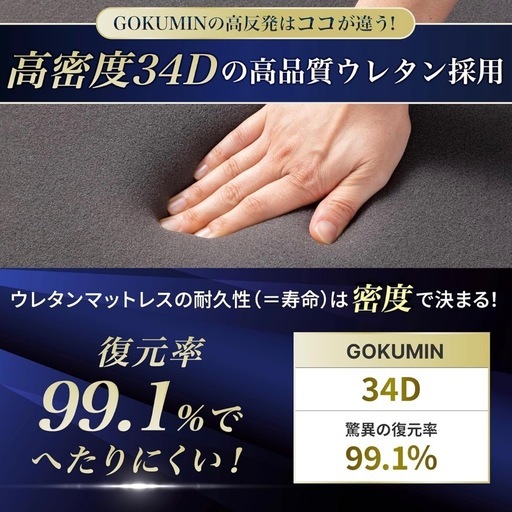 【美品】高反発マットレス　セミダブル