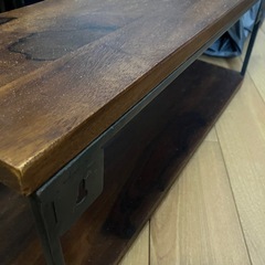 壁掛け収納　ラック　ウォルナット　アイアン　ブラック　新品未使用の画像