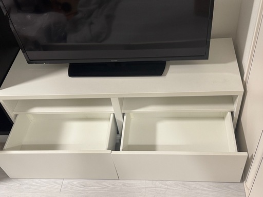【美品・引取限定】SHARP 40型液晶テレビ＆IKEAテレビ台(BESTA)セット