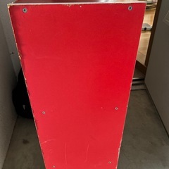 3段カラーボックス（レッド×ホワイト）の画像