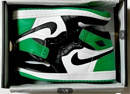 靴/バッグ Nike GS Air Jordan 1 Retro High OG Lucky Green 24.5cm