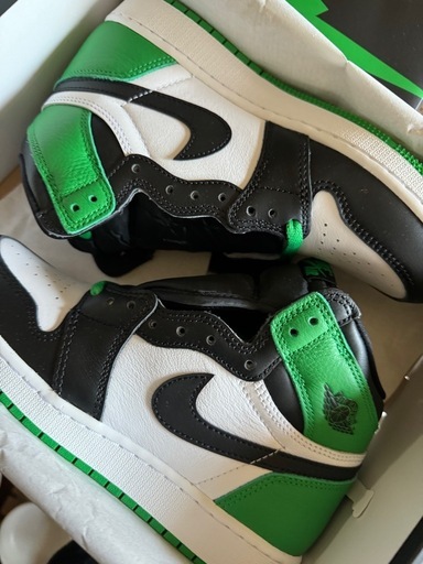 靴/バッグ Nike GS Air Jordan 1 Retro High OG Lucky Green 24.5cm