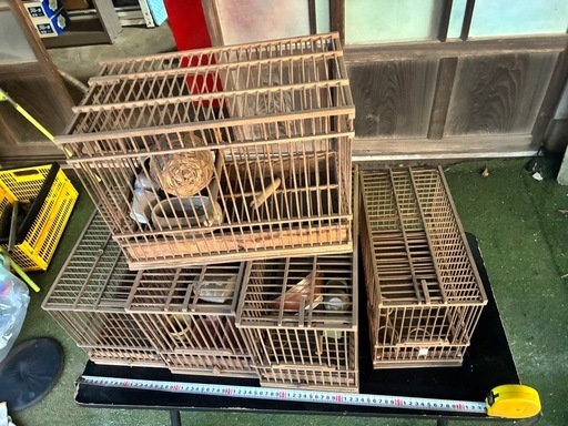 様々なサイズの木製鳥籠