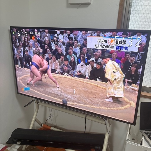 全部入り　50インチ　TOSHIBA REGZAテレビ/YAMAHAサウンドバー/テレビ台　まとめて