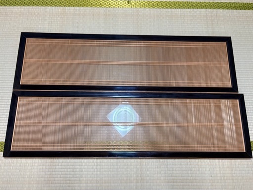 木製欄間 組子細工 【ガラス入り】6畳