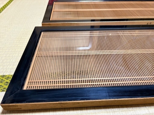 木製欄間 組子細工 【ガラス入り】6畳