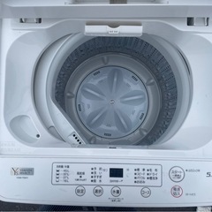 ヤマダ電機　YAMADA　ヤマダホールディングス　全自動電気洗濯機　2021年製　YWM-T50H1　5.0kg　全自動電気　内部クリーニング済　稼働確認済　中古　③の画像