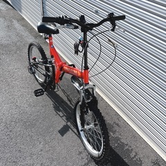 【神奈川県厚木市直接引取】20インチ 赤色　折りたたみ自転車6段変速の画像