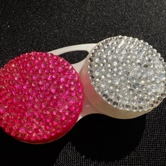 最終値下【未使用】キラキラコンタクトレンズケース2個 set 【女子力アップ】の画像