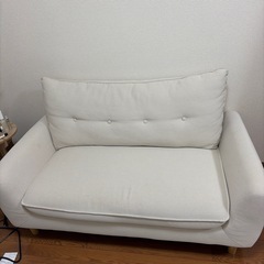 【決まりました】ニトリ　ローソファにもなるコンパクトソファ 布張りタイプ (Nパック4 BE)の画像