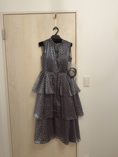 【新品未着用】ROBE de FLEURS ドット柄ティアードワンピース S