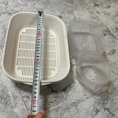 水切り　カゴ　小分け　ザル バスケット 四角 角型 日本製 収納　の画像