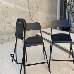 【3脚セット】IKEA バースツール FRANKLIN 63cm ブラックの画像